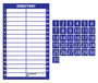 Blue Dry Erase Magnetic Directory and Number Label Magnets Bundle by DCM Solutions