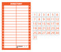 Burnt Orange Inverted Dry Erase Magnetic Directory and Number Label Magnets Bundle by DCM Solutions