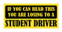 Yellow Competitive Student Driver Bumper Sticker by DCM Solutions