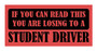 Red Competitive Student Driver Bumper Sticker by DCM Solutions