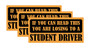 Orange Competitive Student Driver Bumper Sticker 3 Pack by DCM Solutions