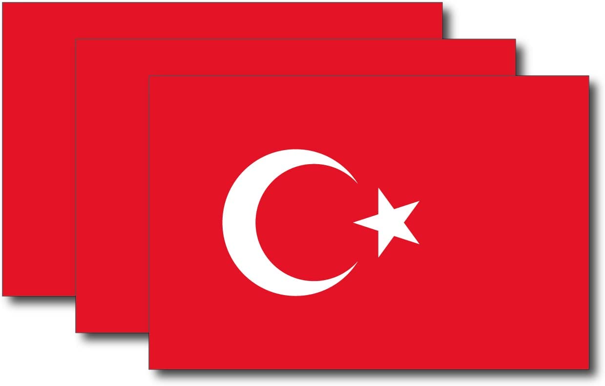 Turkey Flag Sticker (3 Pack)