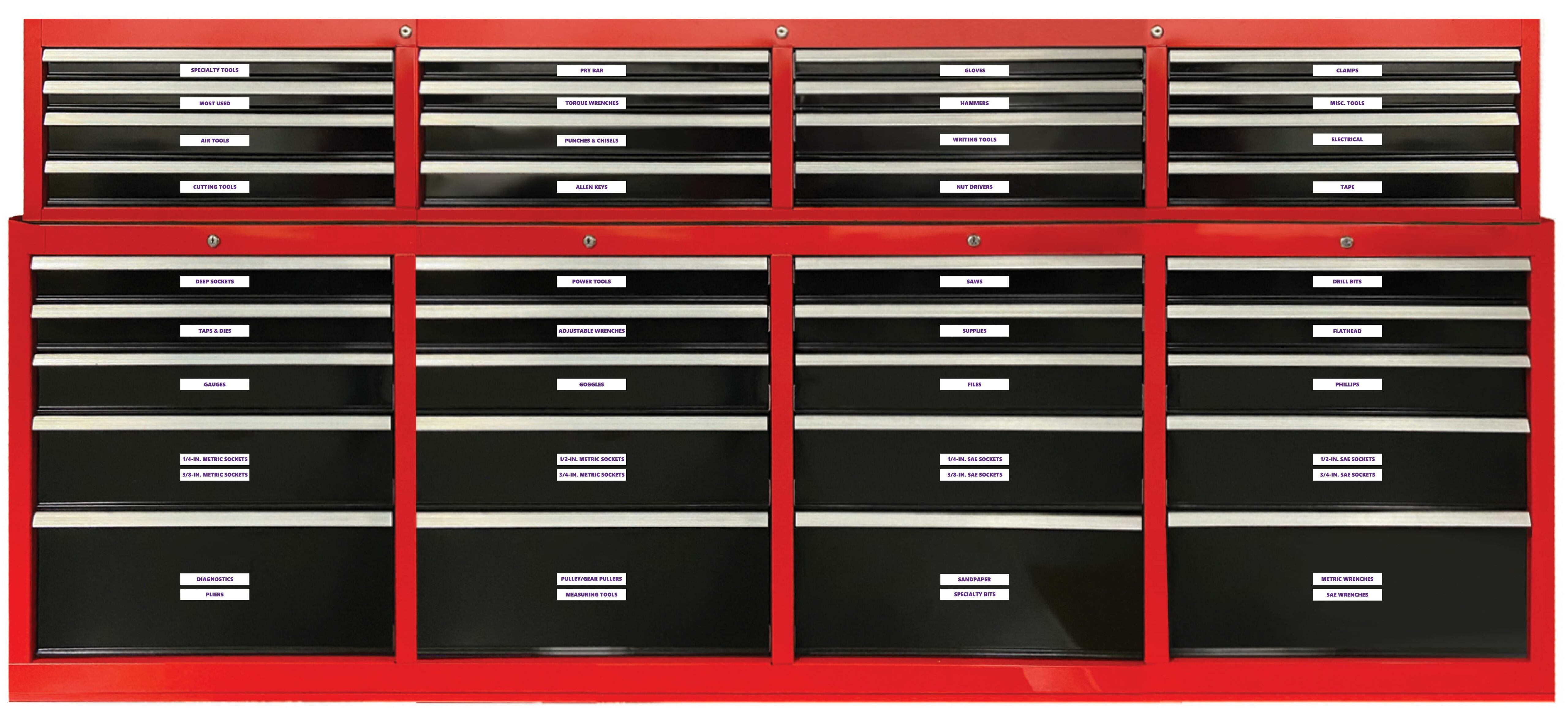 Purple Inverted Tool Box Organizational Magnetic Labels ...