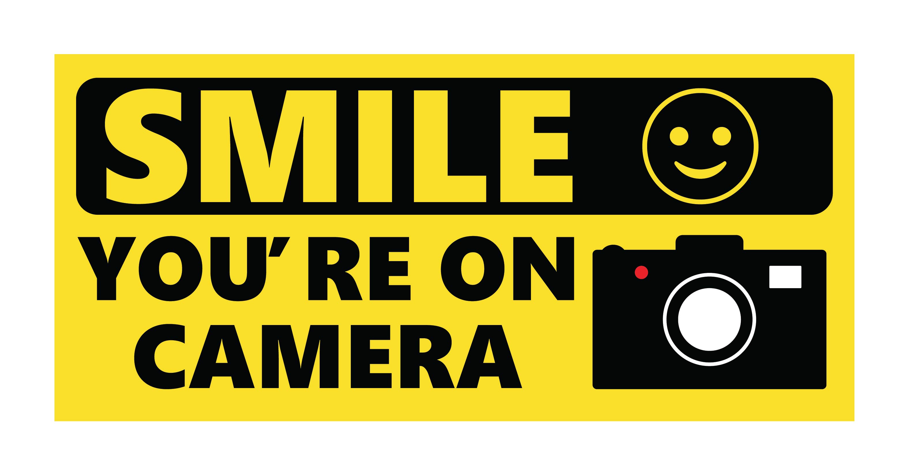 Bumper Sticker - Smile! You Are on Dash Cam Black