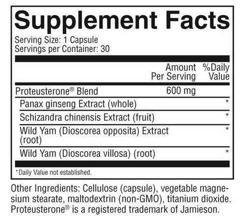 Endocrine Nutrimens Hormonal Support 30 capsules Supplement Facts from Discovery Naturals.