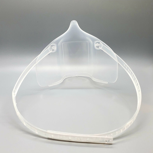 clear reusable face mask transparent front panel