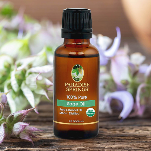 Paradise Springs Organic Sage Oil - 1 oz (30mL)