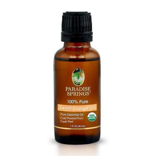 Paradise Springs organic sweet orange oil 1 oz 30ml citrus essential oil for diffusing and DIY home blends