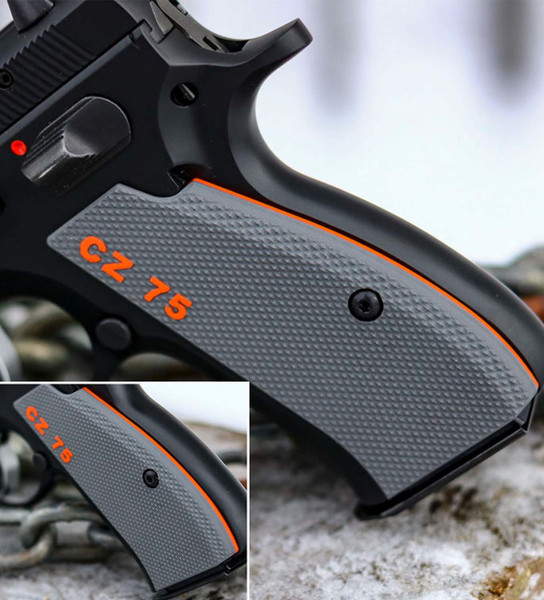 CZ 75 Thin Full Checkered "CZ 75" Inlay & Liner LOK Grips