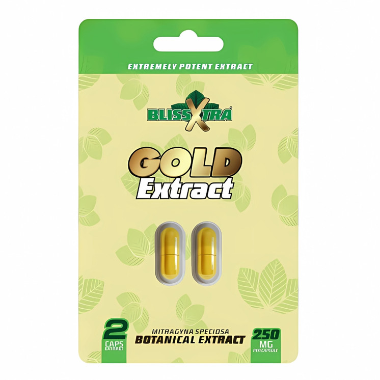 Blissxtra Kratom GOLD Extract 2 ct capsules