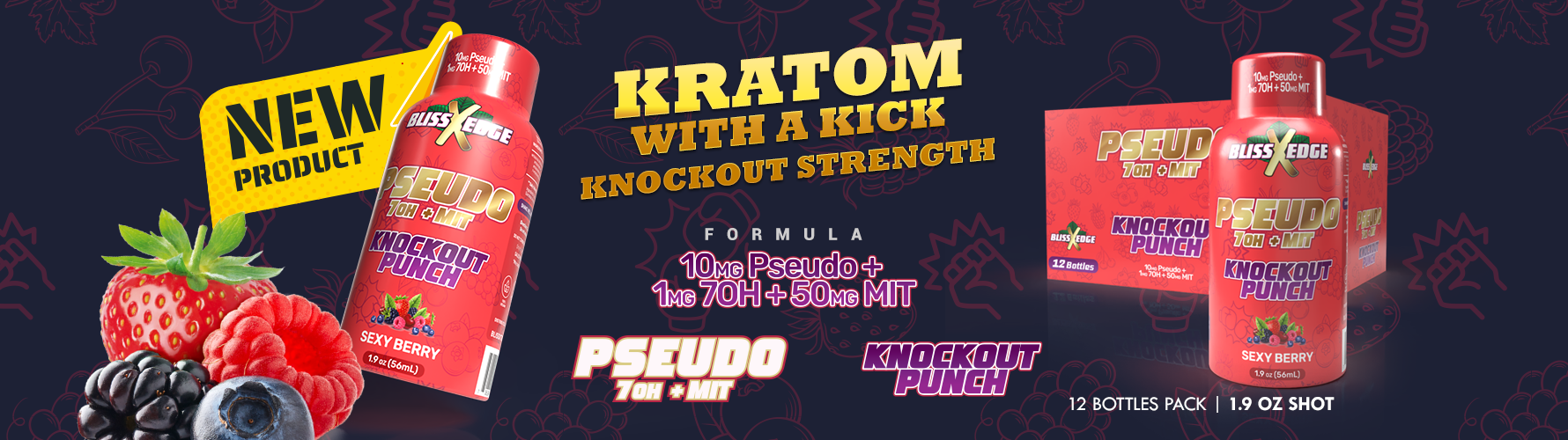 BlissEdge Pseudo Blisters Sexy Berry 10 Pack – Mixed Berry flavor supplement with Mitragynine Pseudoindoxyl and 7-Hydroxymitragynine