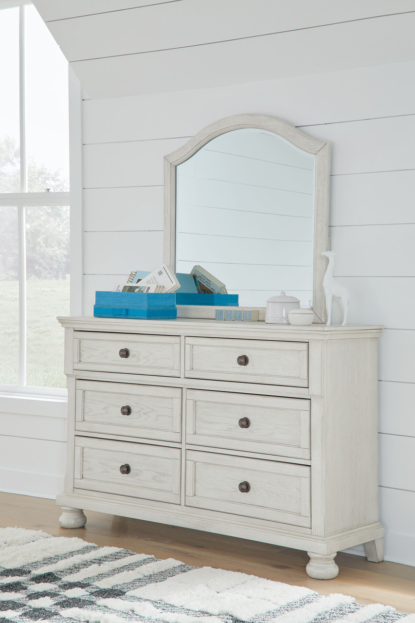 Robbinsdale Antique White Dresser Mirror Youth