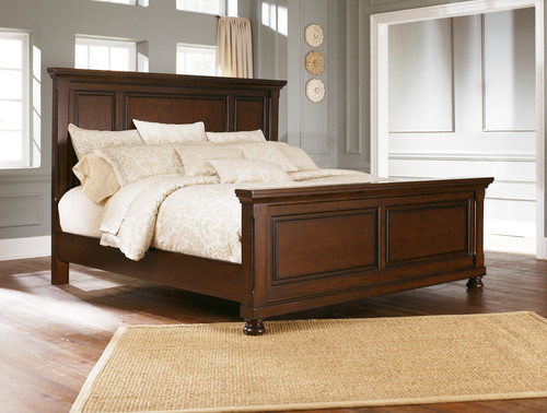 Porter Rustic Brown King Panel Bed
