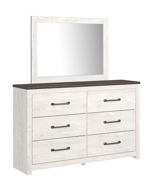 Gerridan White/Gray Dresser, Mirror