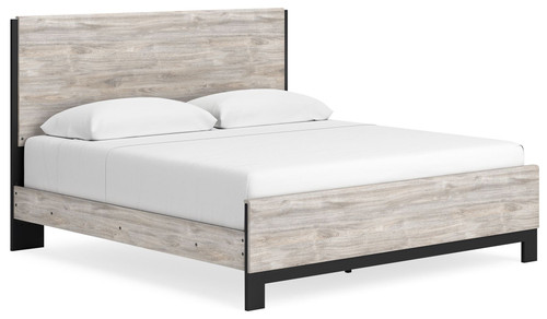 Vessalli Gray King Panel Bed