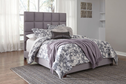 Contemporary Upholstered Beds Gray Queen Plush Upholstered Bed
