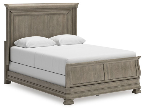 Lexorne Gray Queen Sleigh Bed