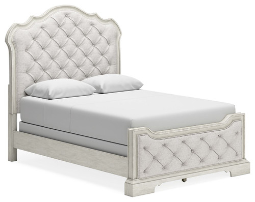 Arlendyne Antique White Queen Upholstered Bed