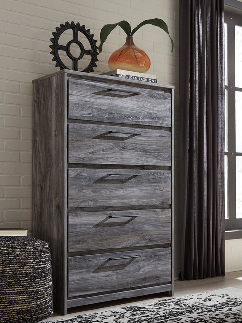 Baystorm Gray Five Drawer Chest