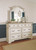 Realyn Chipped White Dresser & Mirror