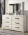 Cambeck Whitewash 5 Pc. Dresser, Mirror & Full Panel Bed with Storage