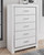 Altyra White 6 Pc. Dresser, Mirror, Chest, Queen Panel Bed
