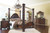 North Shore Dark Brown 7 Pc. Dresser, Mirror, California King Poster Bed with Canopy