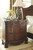 North Shore Dark Brown 8 Pc. Dresser, Mirror, King Poster Bed with Canopy, Nightstand