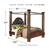 North Shore Dark Brown King Poster Bed with Canopy