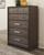 Brueban Rich Brown 6 Pc. Dresser, Mirror, Chest, California King Panel Bed with 2 Storage Drawers