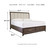 Brueban Rich Brown/Gray King Panel Bed with 2 Storage Drawers