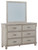 Hollentown Whitewash 5 Pc. Dresser, Mirror, Full Panel Bed, 2 Nightstands