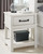 Dorrinson White One Drawer Night Stand