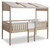 Wrenalyn White / Brown / Beige Twin Loft Bed With Roof Panels