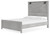 Cottonburg Light Gray / White Queen Panel Bed With Sconce Lights