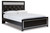 Kaydell Black Queen Upholstered Glitter Panel Bed