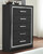 Kaydell Black 9 Pc. Dresser, Mirror, Chest, Queen Upholstered Panel Bed With 2 Storage Drawers, Roll Slats, 2 Nighstands