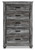 Thyven Gray Five Drawer Chest