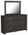 Belachime Black 6 Pc. Dresser, Mirror, Queen Panel Bed, 2 Nightstands