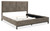 Wittland Brown California King Upholstered Panel Bed