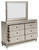 Chevanna Pearl Silver 6 Pc. Dresser, Mirror, Chest, Queen Upholstered Panel Bed