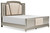 Chevanna Pearl Silver California King Upholstered Panel Bed