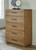 Dakmore Brown 5 Pc. Dresser, Mirror, Chest, California King Upholstered Bed