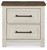 Brewgan White / Black / Gray Two Drawer Night Stand