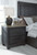 Foyland Black / Brown 7 Pc. Dresser, Mirror, Queen Panel Storage Bed, 2 Nightstands
