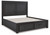 Foyland Black / Brown Queen Panel Storage Bed