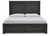 Foyland Black / Brown California King Panel Storage Bed