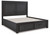 Foyland Black / Brown King Panel Storage Bed