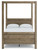 Aprilyn Light Brown Full Canopy Bed