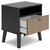 Charlang Black / Gray One Drawer Night Stand